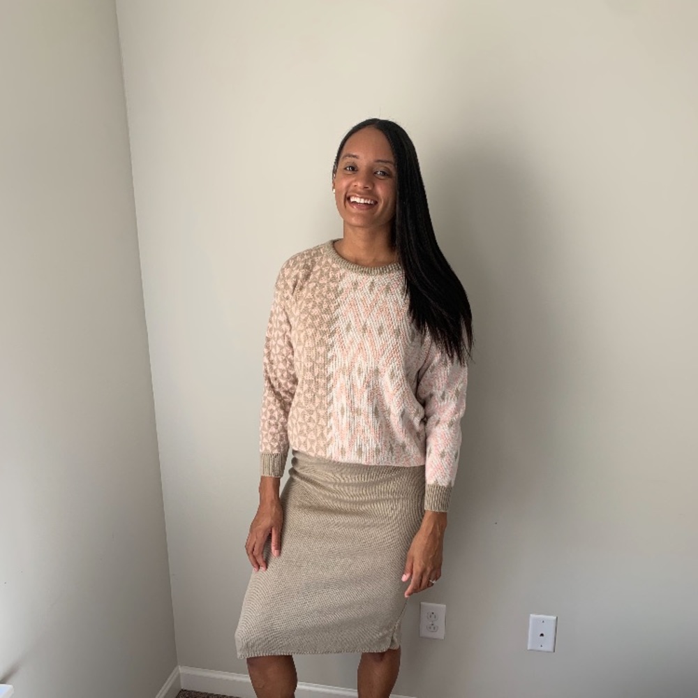 Vintage 80s skirt sweater set